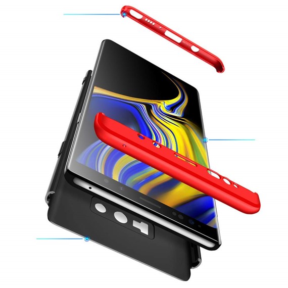 Microsonic Samsung Galaxy Note 9 Kılıf Double Dip 360 Protective Siyah 4