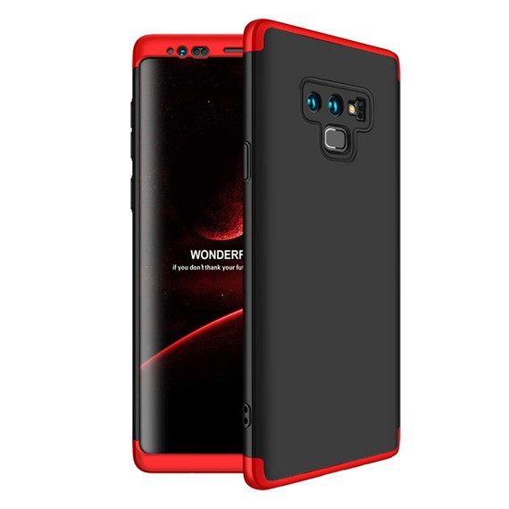 Microsonic Samsung Galaxy Note 9 Kılıf Double Dip 360 Protective Siyah Kırmızı 1