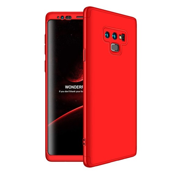 Microsonic Samsung Galaxy Note 9 Kılıf Double Dip 360 Protective Kırmızı 1