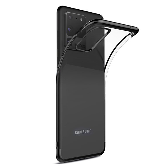 Microsonic Samsung Galaxy S20 Ultra Kılıf Skyfall Transparent Clear Siyah 2