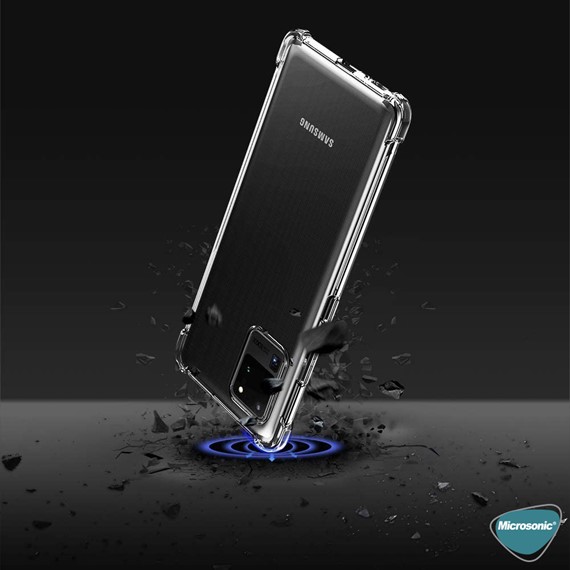 Microsonic Shock Absorbing Kılıf Samsung Galaxy S20 Ultra Şeffaf 3