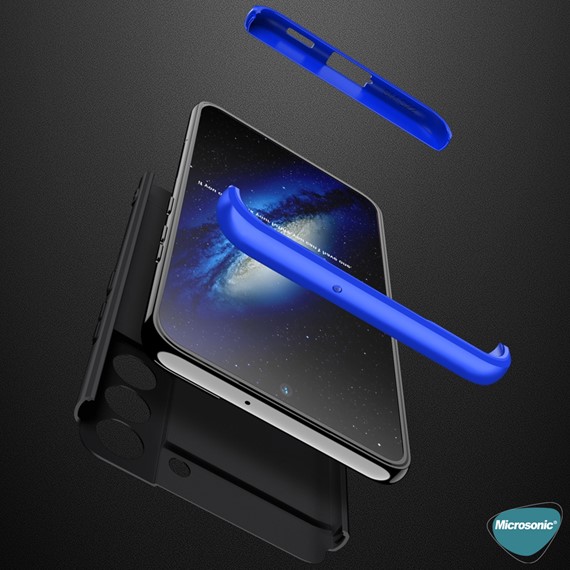 Microsonic Samsung Galaxy S22 Plus Kılıf Double Dip 360 Protective Mavi 3