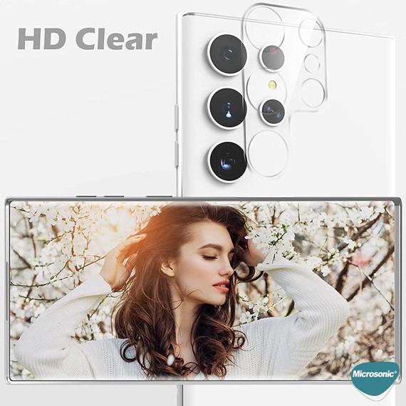 Microsonic Samsung Galaxy S22 Ultra Kamera Lens Koruma Camı 5