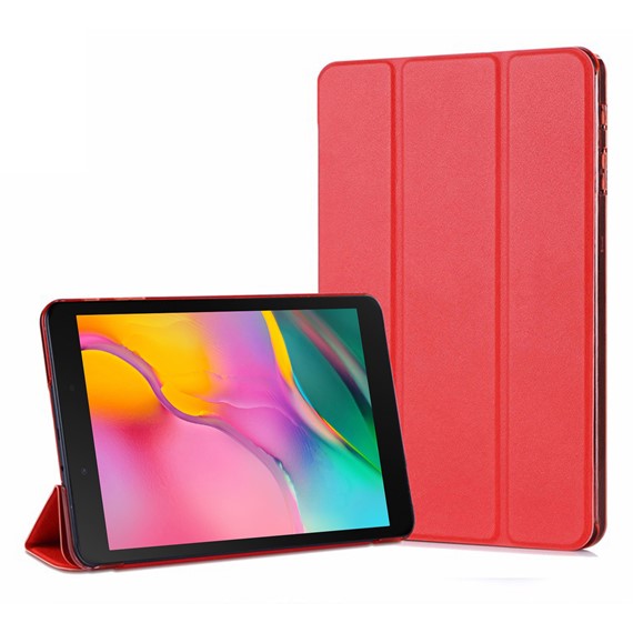 Microsonic Samsung Galaxy Tab A 8 T290 Smart Case ve arka Kılıf Kırmızı 1