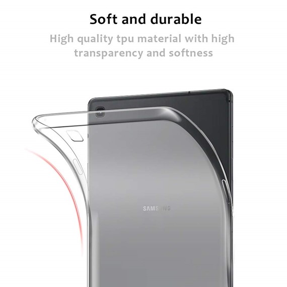 Microsonic Samsung Galaxy Tab A 10 1 T510 Kılıf Transparent Soft Siyah 3