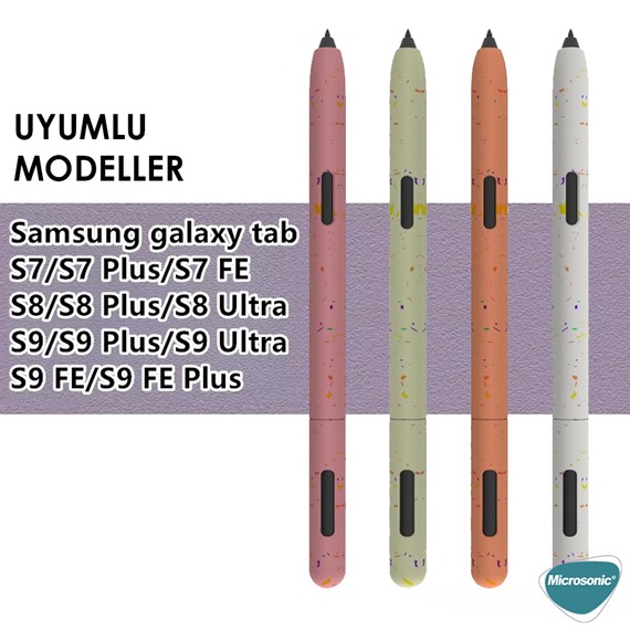 Microsonic Samsung Galaxy Tab S Pen Kılıf Mat Silikon Beyaz 5