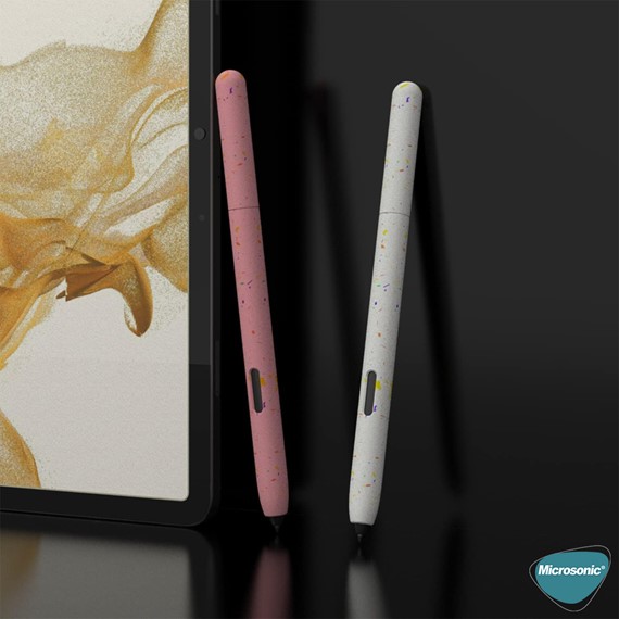 Microsonic Samsung Galaxy Tab S Pen Kılıf Mat Silikon Beyaz 8