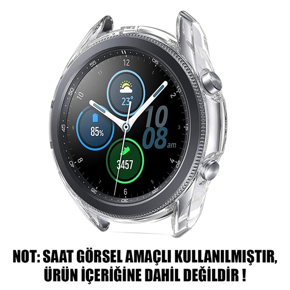 Microsonic Samsung Galaxy Watch 3 45mm Kılıf 360 Full Round Soft Silicone Şeffaf 2