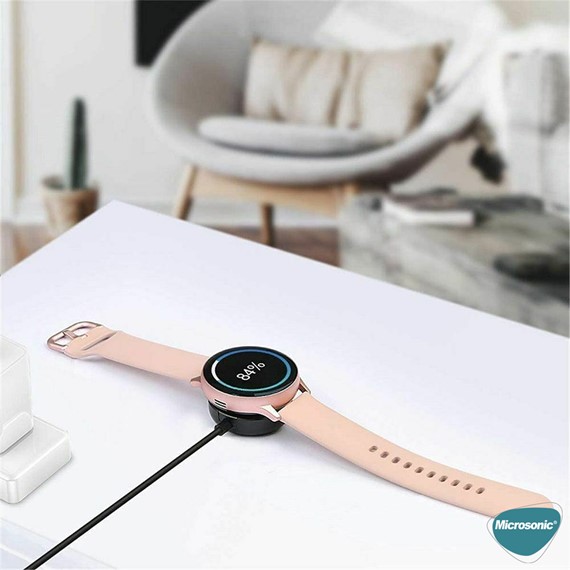 Microsonic Samsung Galaxy Watch 5 40mm Manyetik Type-C Şarj Kablosu Siyah 4