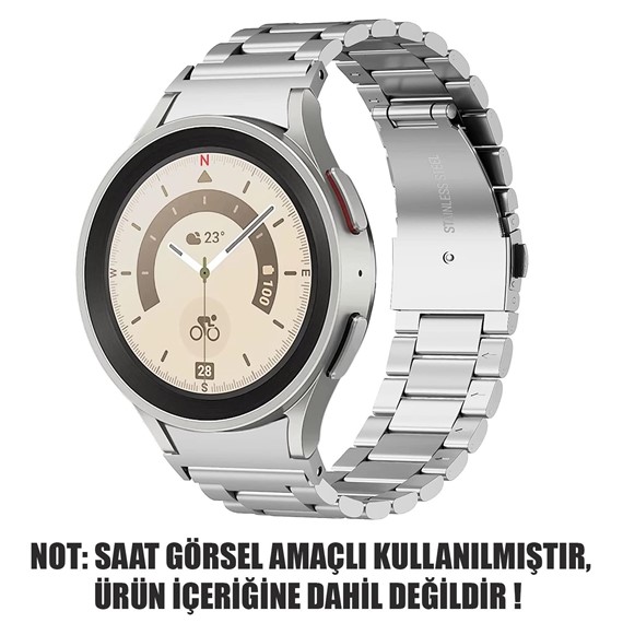 Microsonic Samsung Galaxy Watch 5 40mm Solid Steel Kordon Gümüş 2