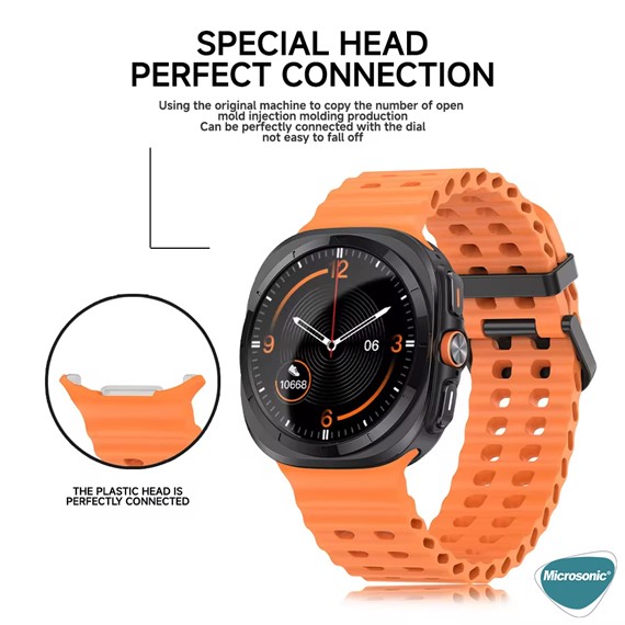 Microsonic Samsung Galaxy Watch Ultra Kordon Flexi Sport Pudra 5