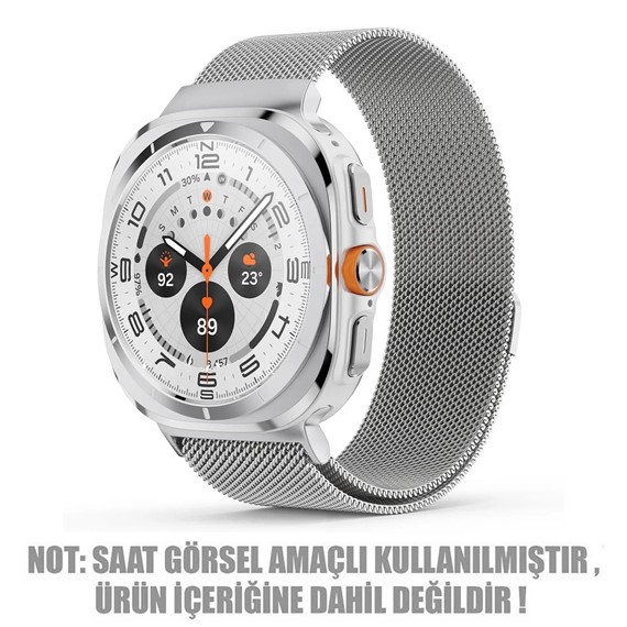 Microsonic Samsung Galaxy Watch Ultra Milanese Loop Kordon Gümüş 2