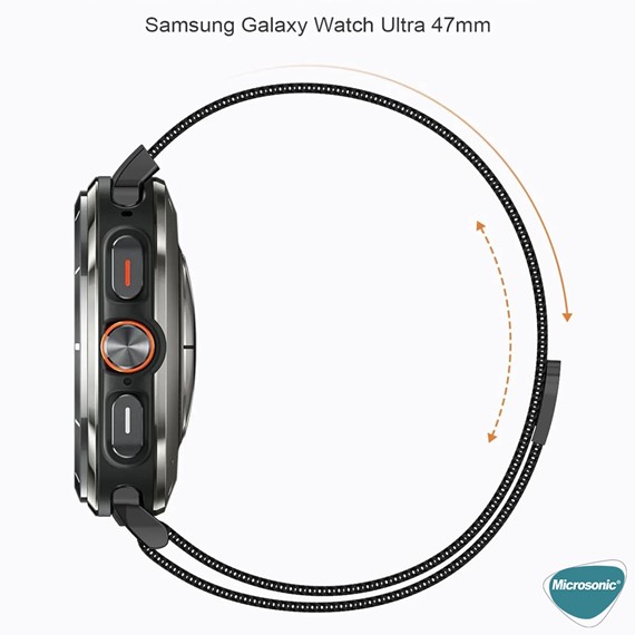 Microsonic Samsung Galaxy Watch Ultra Milanese Loop Kordon Rose Gold 3