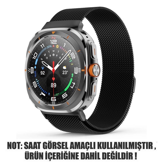 Microsonic Samsung Galaxy Watch Ultra Milanese Loop Kordon Siyah 2