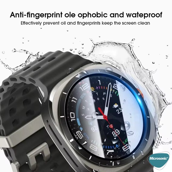 Microsonic Samsung Galaxy Watch Ultra Tam Kaplayan Nano Cam Ekran Koruyucu Siyah 4