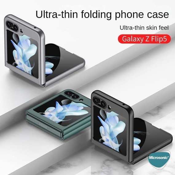 Microsonic Samsung Galaxy Z Flip 5 Kılıf Shape Hard Cover Siyah 5