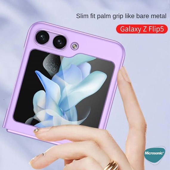 Microsonic Samsung Galaxy Z Flip 5 Kılıf Shape Hard Cover Siyah 7