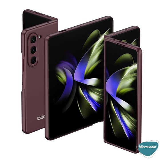 Microsonic Samsung Galaxy Z Fold 5 Kılıf Shape Hard Cover Bordo 2