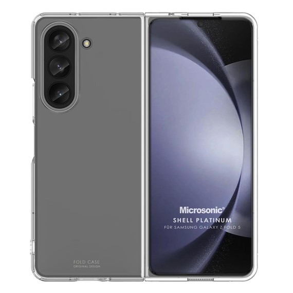 Microsonic Samsung Galaxy Z Fold 5 Kılıf Shell Platinum Şeffaf 1