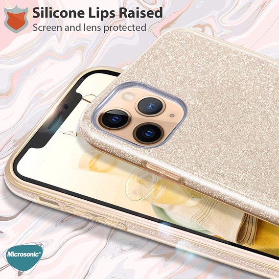 Microsonic Apple iPhone XR Kılıf Sparkle Shiny Gold 6