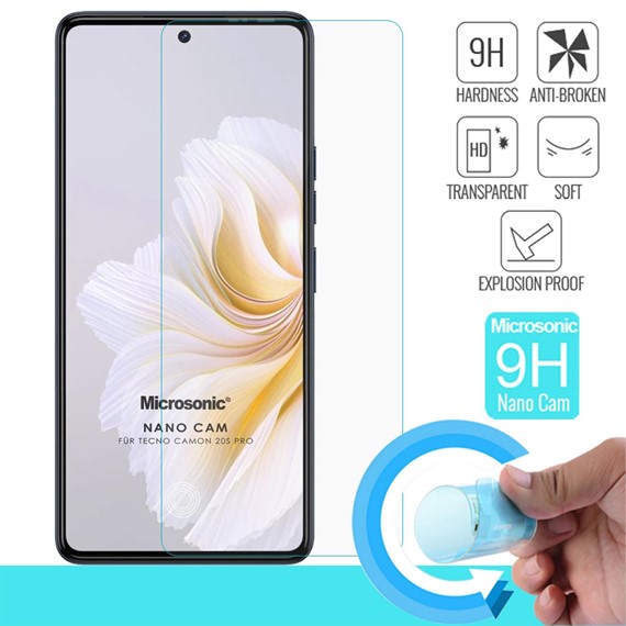 Microsonic TECNO Camon 20S Pro 5G Nano Glass Cam Ekran Koruyucu 2