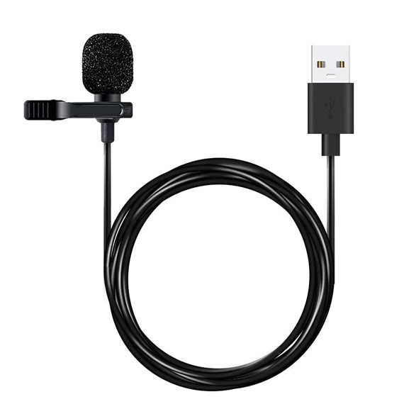 Microsonic USB Microphone USB Girişli Yaka Mikrofonu 1 5 Metre Siyah 1