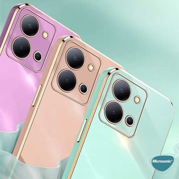 Microsonic Vivo Y36 Kılıf Olive Plated Pembe 5