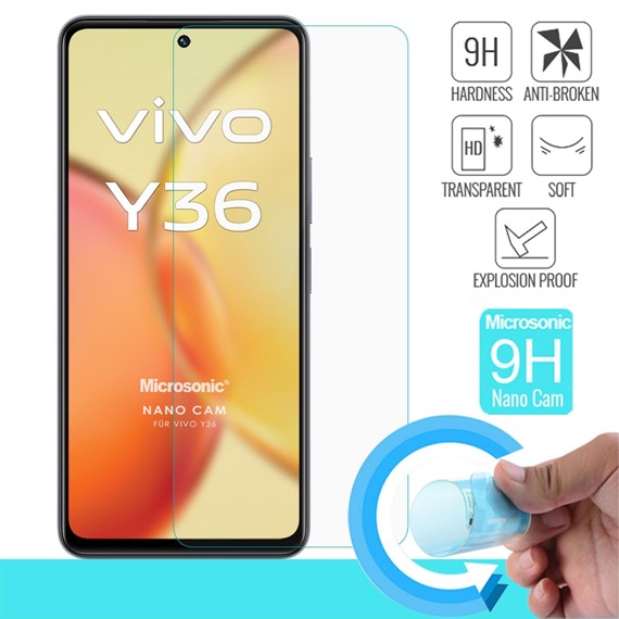 Microsonic Vivo Y36 Nano Glass Cam Ekran Koruyucu 2