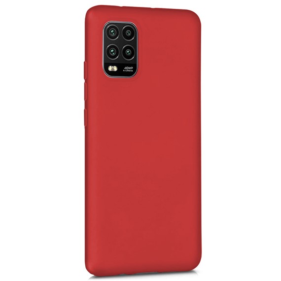 Microsonic Matte Silicone Xiaomi Mi 10 Lite Kılıf Kırmızı 2