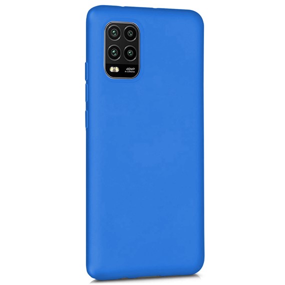 Microsonic Matte Silicone Xiaomi Mi 10 Lite Kılıf Mavi 2