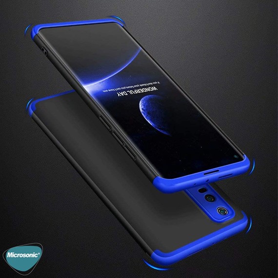 Microsonic Xiaomi Mi 10 Pro Kılıf Double Dip 360 Protective Mavi 5