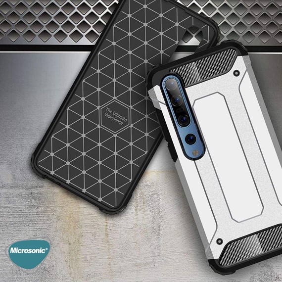 Microsonic Xiaomi Mi 10 Pro Kılıf Rugged Armor Kırmızı 4