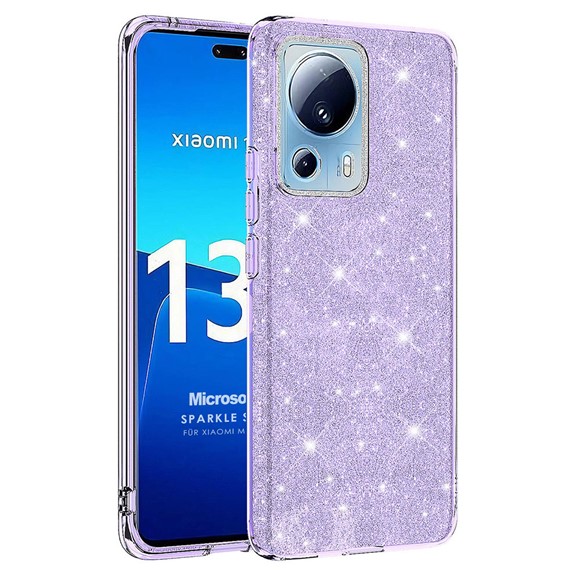 Microsonic Xiaomi Mi 13 Lite Kılıf Sparkle Shiny Mor 1