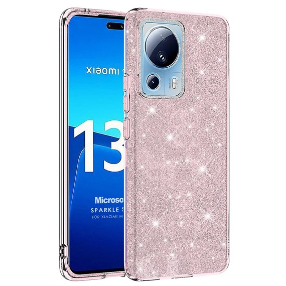 Microsonic Xiaomi Mi 13 Lite Kılıf Sparkle Shiny Rose Gold 1