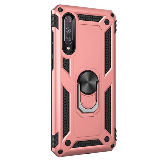 Microsonic Xiaomi Mi 9 Kılıf Military Ring Holder Rose Gold 2