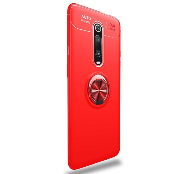 Microsonic Xiaomi Redmi K20 Kılıf Kickstand Ring Holder Kırmızı 2