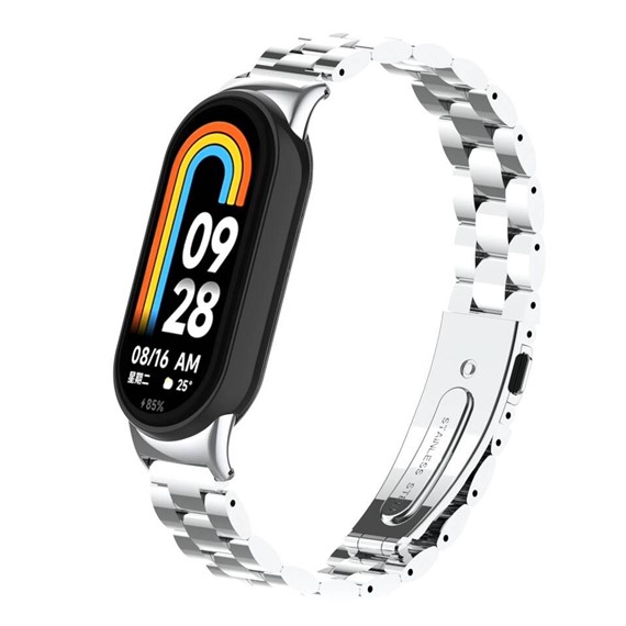 Microsonic Xiaomi Mi Band 9 Metal Stainless Steel Kordon Gümüş 1