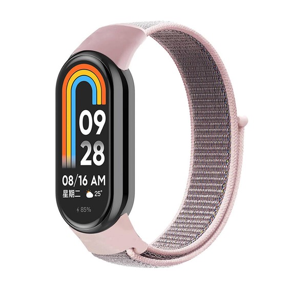 Microsonic Xiaomi Mi Band 9 Hasırlı Kordon Woven Sport Loop Rose Gold 1