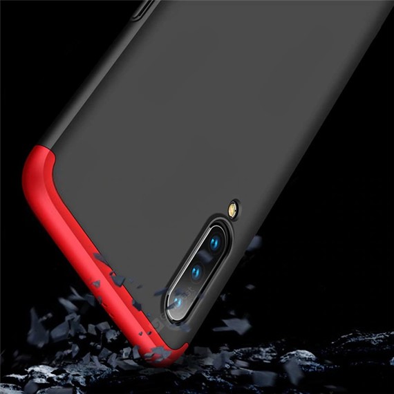 Microsonic Xiaomi Mi 9 Kılıf Double Dip 360 Protective Siyah Kırmızı 4