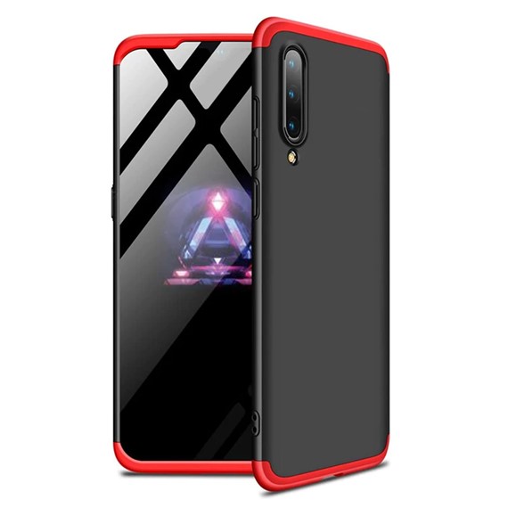 Microsonic Xiaomi Mi 9 Kılıf Double Dip 360 Protective Siyah Kırmızı 1