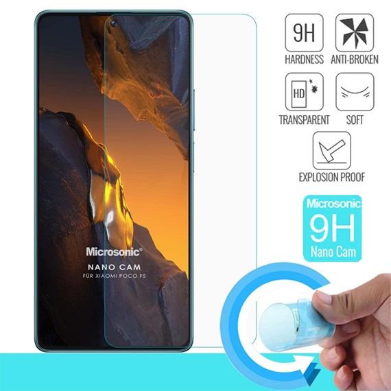 Microsonic Xiaomi Poco F5 Nano Glass Cam Ekran Koruyucu 2
