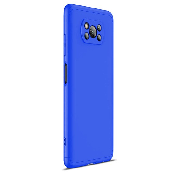 Microsonic Xiaomi Poco X3 Pro Kılıf Double Dip 360 Protective Mavi 2