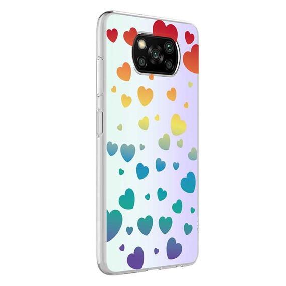 Microsonic Xiaomi Poco X3 NFC Braille Feel Desenli Kılıf Heart 2
