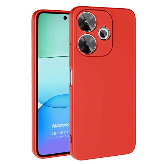 Microsonic Xiaomi Redmi 13 4G Kılıf Groovy Soft Kırmızı 1