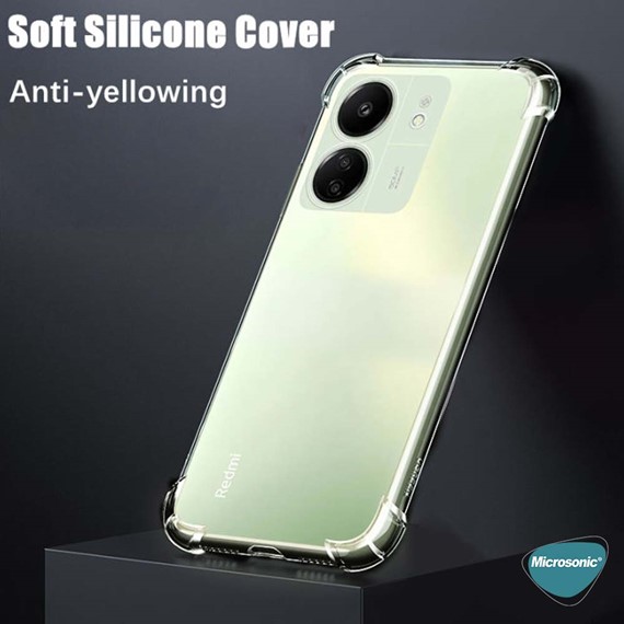 Microsonic Xiaomi Poco C65 Kılıf Shock Absorbing Şeffaf 4