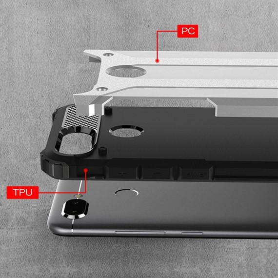 Microsonic Xiaomi Redmi 6 Kılıf Rugged Armor Gold 4
