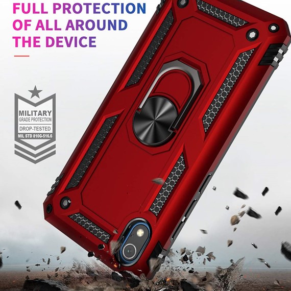 Microsonic Xiaomi Redmi 7A Kılıf Military Ring Holder Siyah 3