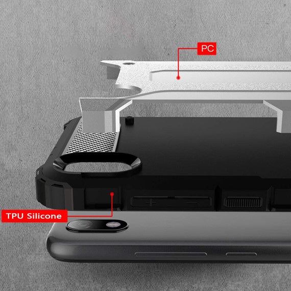 Microsonic Xiaomi Redmi 7A Kılıf Rugged Armor Kırmızı 4
