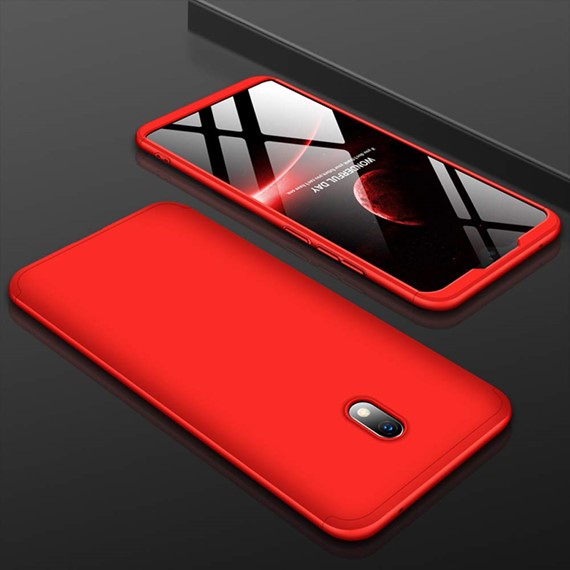 Microsonic Xiaomi Redmi 8A Kılıf Double Dip 360 Protective Kırmızı 4