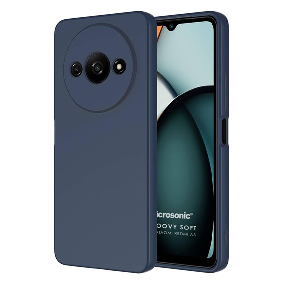 Microsonic Xiaomi Redmi A3 Kılıf Groovy Soft Lacivert 1